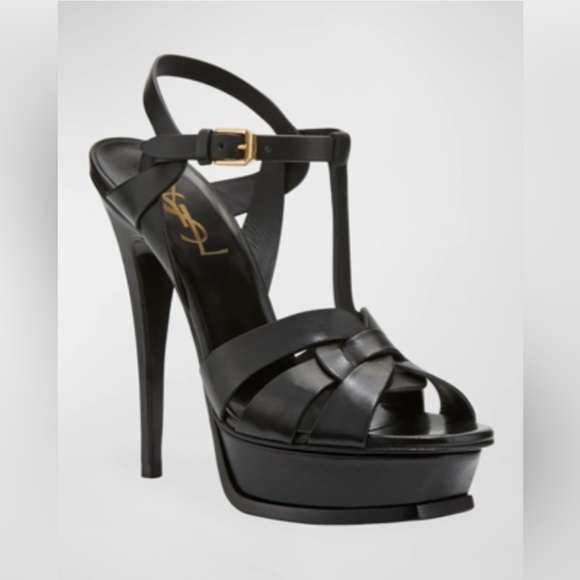 Saint Laurent NWT SIZE 7
Tribute Leather 105mm Platform Sandals - Picture 1 of 16